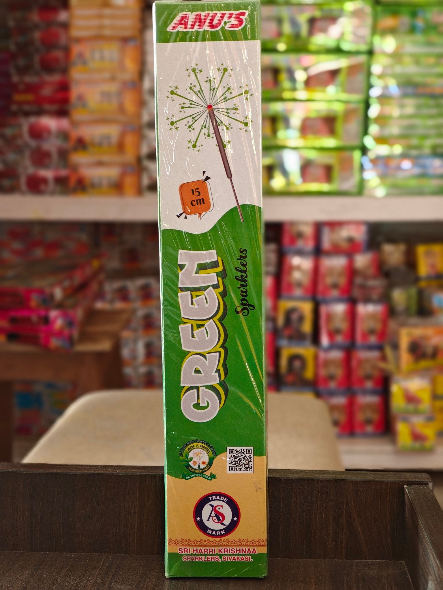 15 cm green sparklers